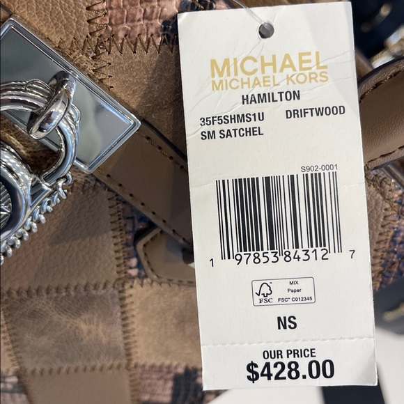 MICHAEL KORS Hamilton Small Patchwork Satchel Crossbody Bag
Driftwood 
NWT - Picture 9 of 16